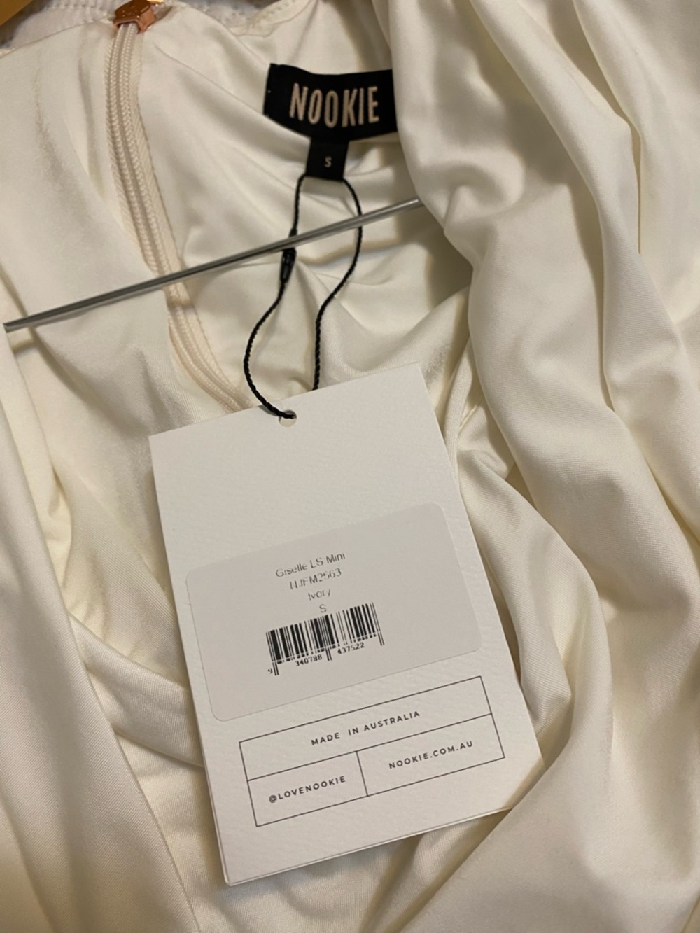 Nookie Giselle Long Sleeve Mini Dress - Ivory - Picture 8 of 8